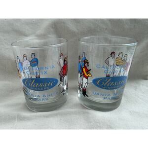 Set of 2 California Cup IX Santa Anita Park Classic Winners Horse Racing Glasses